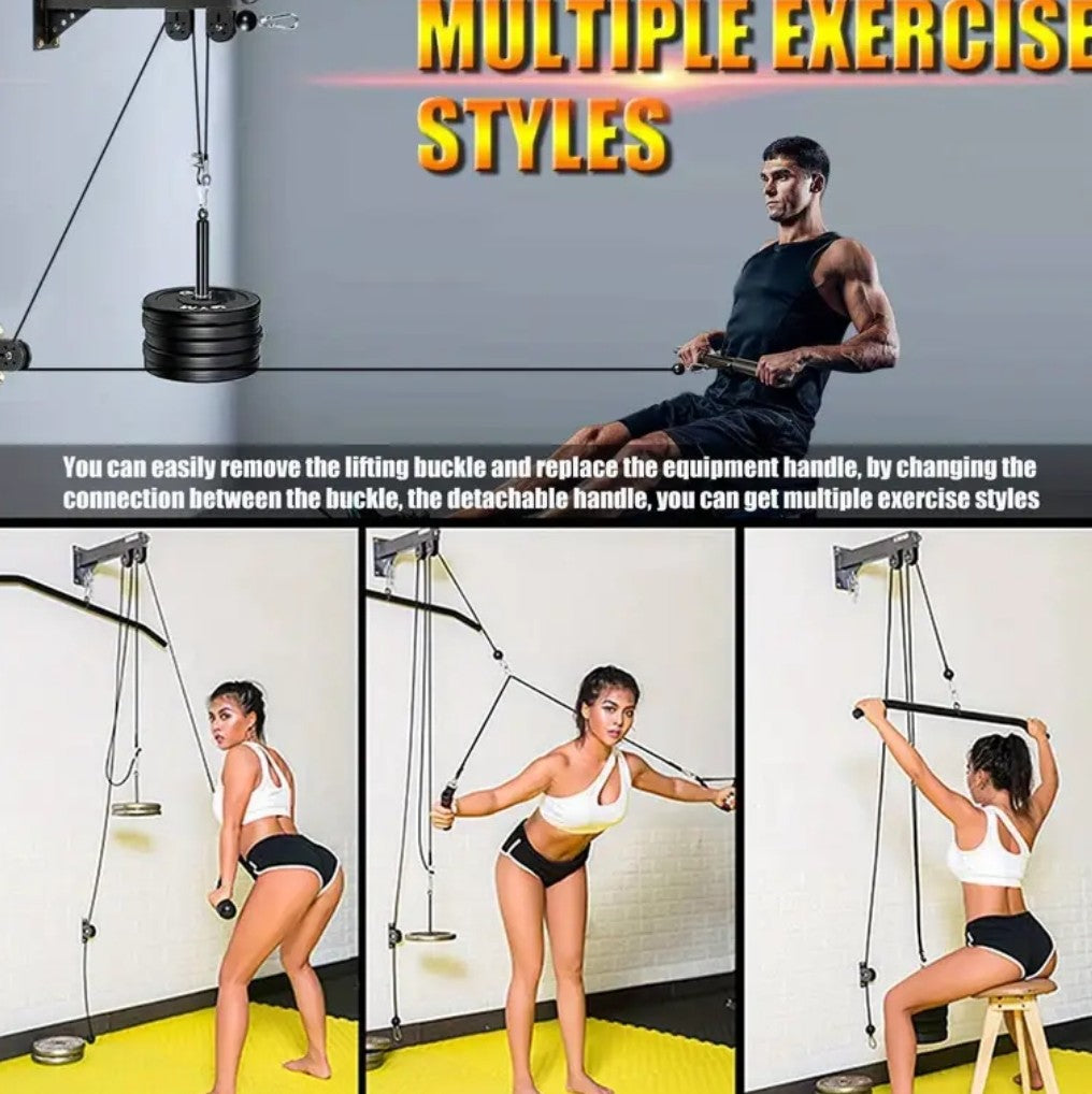 Fitness muurbevestigde trekdraaistelsysteem